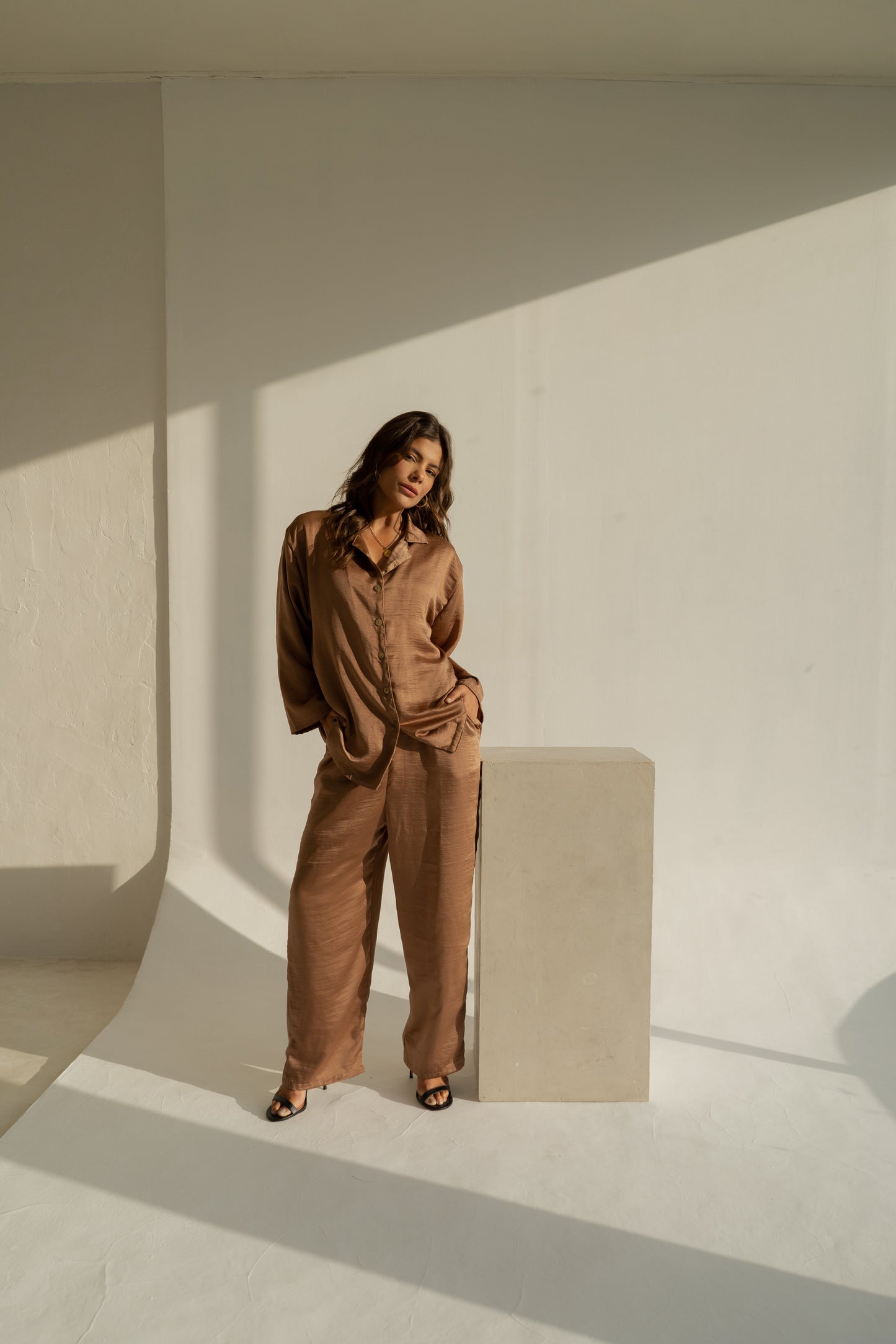 Inana Long Pants Mocha