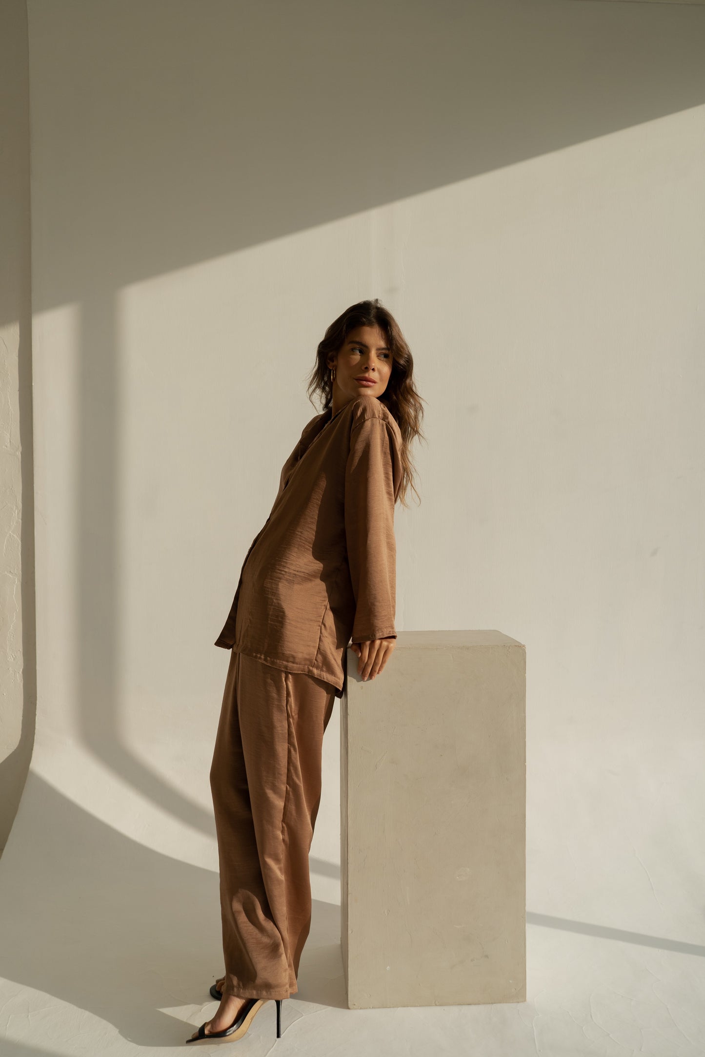 Inana Long Pants Mocha