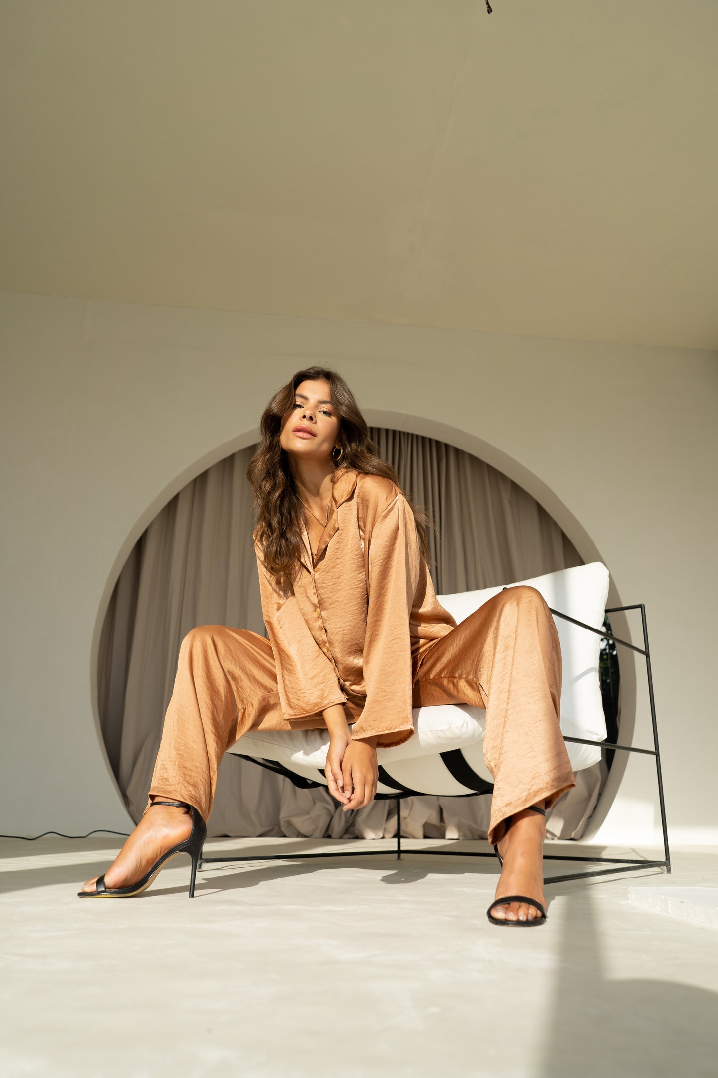 Inana Oversized Blouse Bronze
