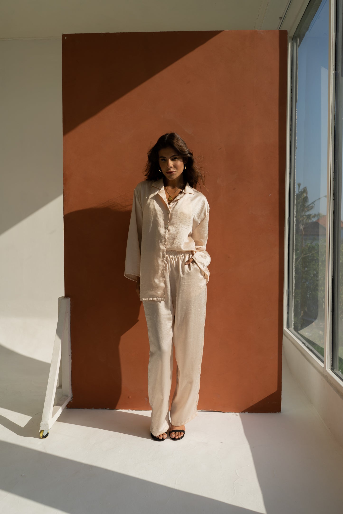 SHIBUI Concepts - Inana Oversized Blouse Pearl