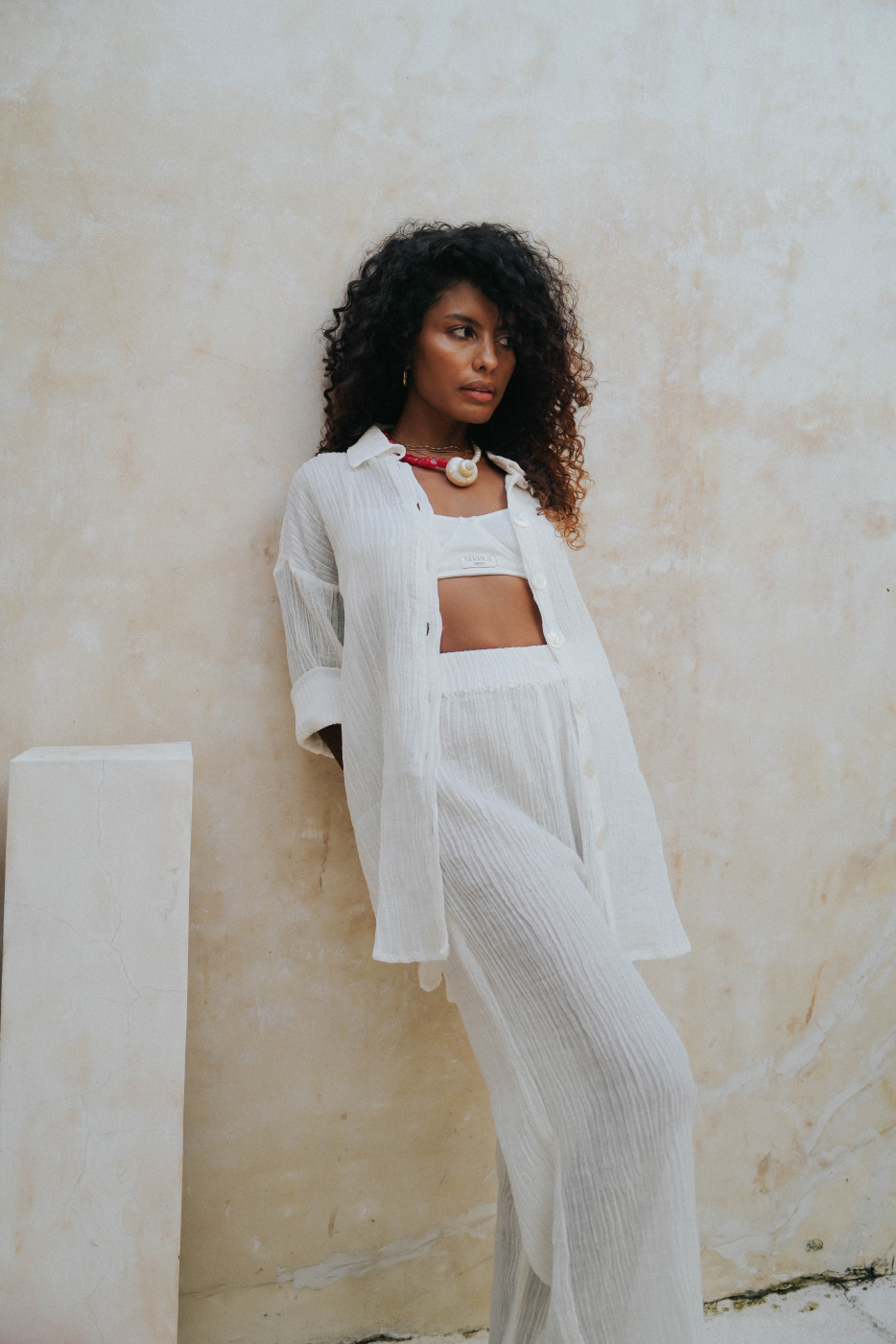 SHIBUI Concepts - La Mer Blouse Sheer White