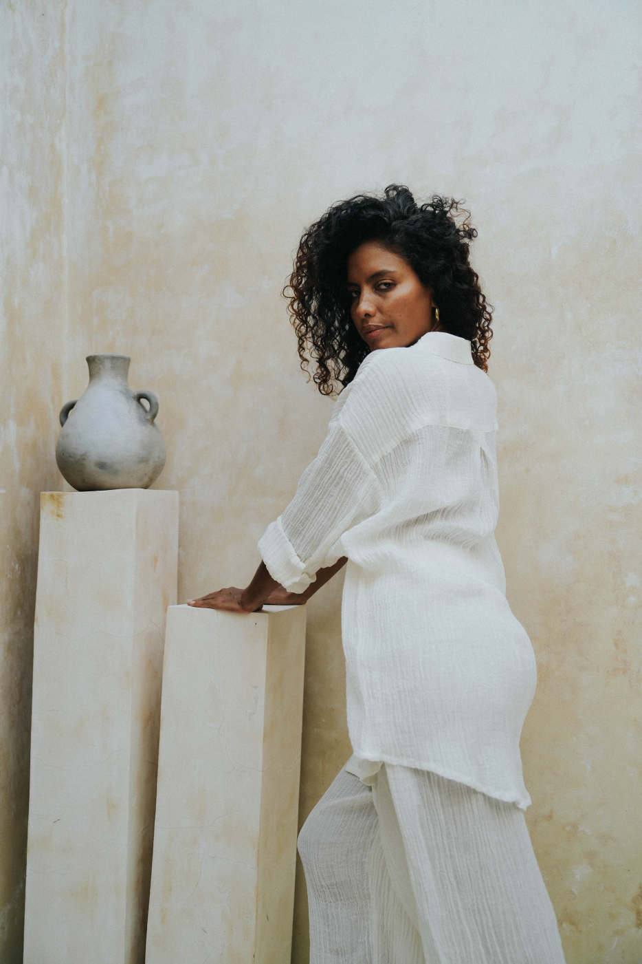 SHIBUI Concepts - La Mer Blouse Sheer White