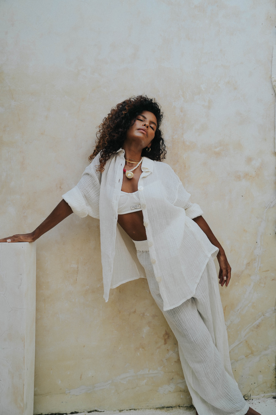 SHIBUI Concepts - La Mer Blouse Sheer White