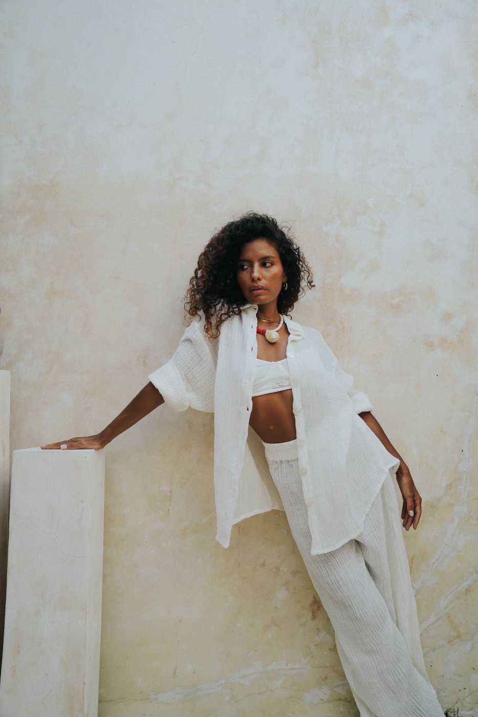 SHIBUI Concepts - La Mer Blouse Sheer White