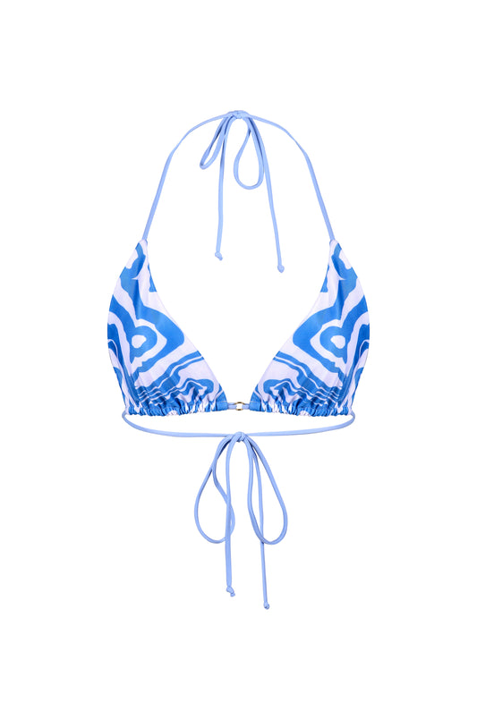 THIS IS A LOVE SONG - Xena Triangle Bikini Top Blue-Swirl