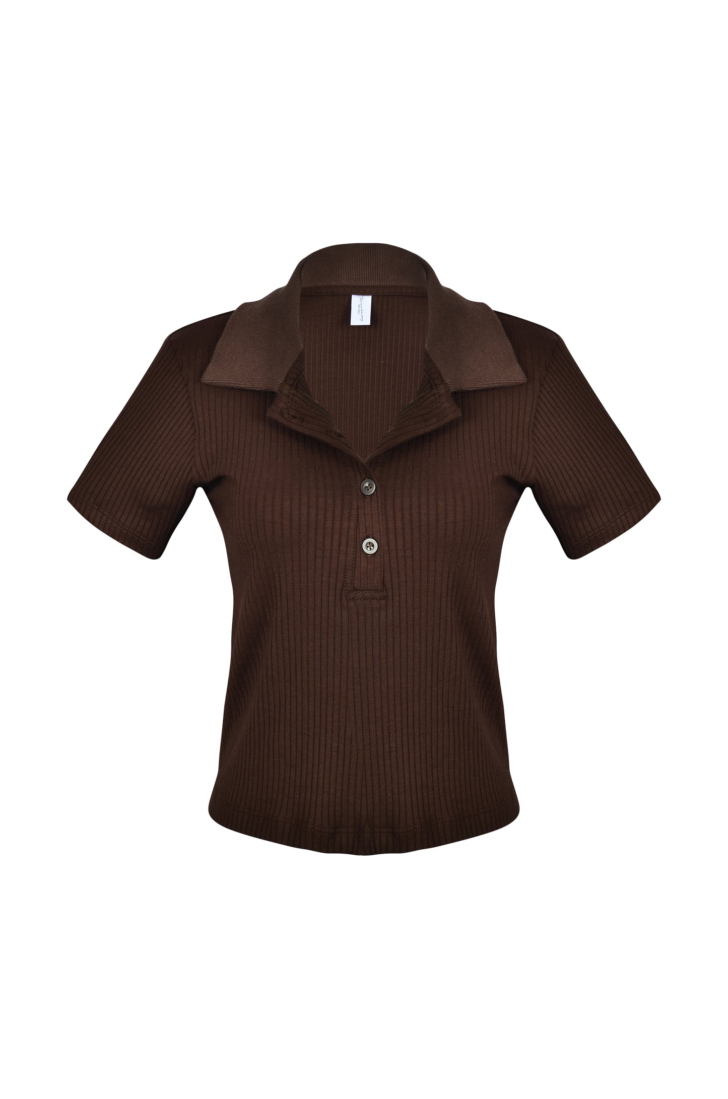 Alix Button Tee Choco - essenTIALS Bali