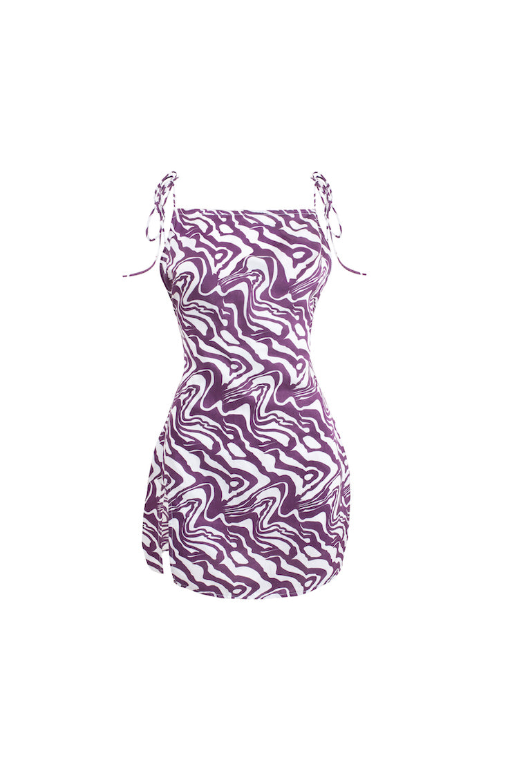 Repose Dress Plum Psychedelic - essenTIALS Bali