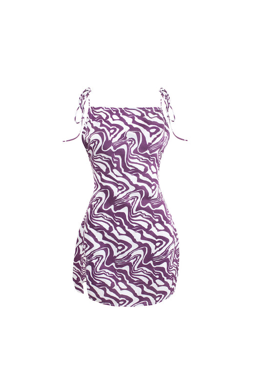 Repose Dress Plum Psychedelic - essenTIALS Bali