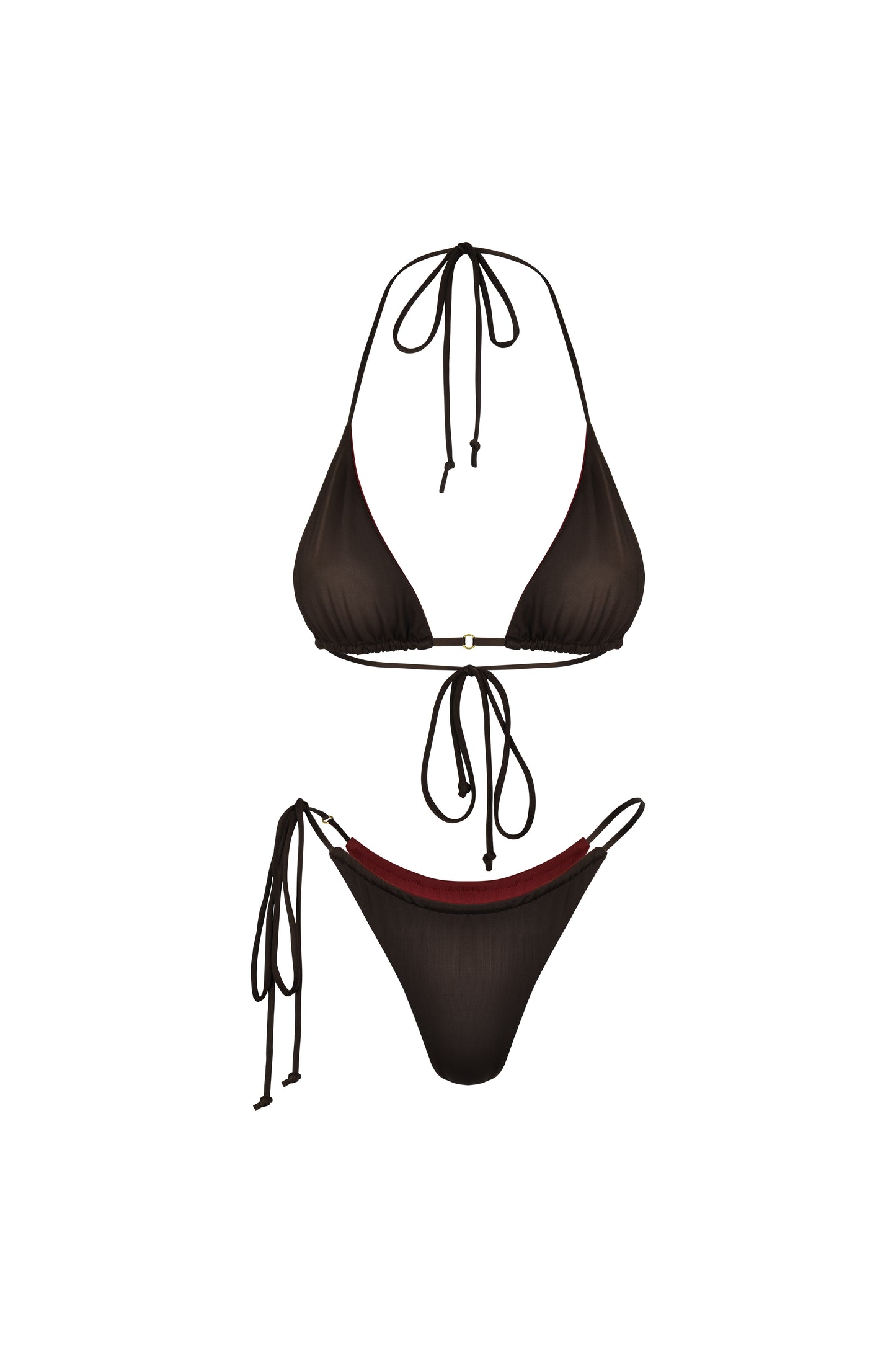 Xena Triangle Bottom Riversable Choco Rouge - essenTIALS Bali