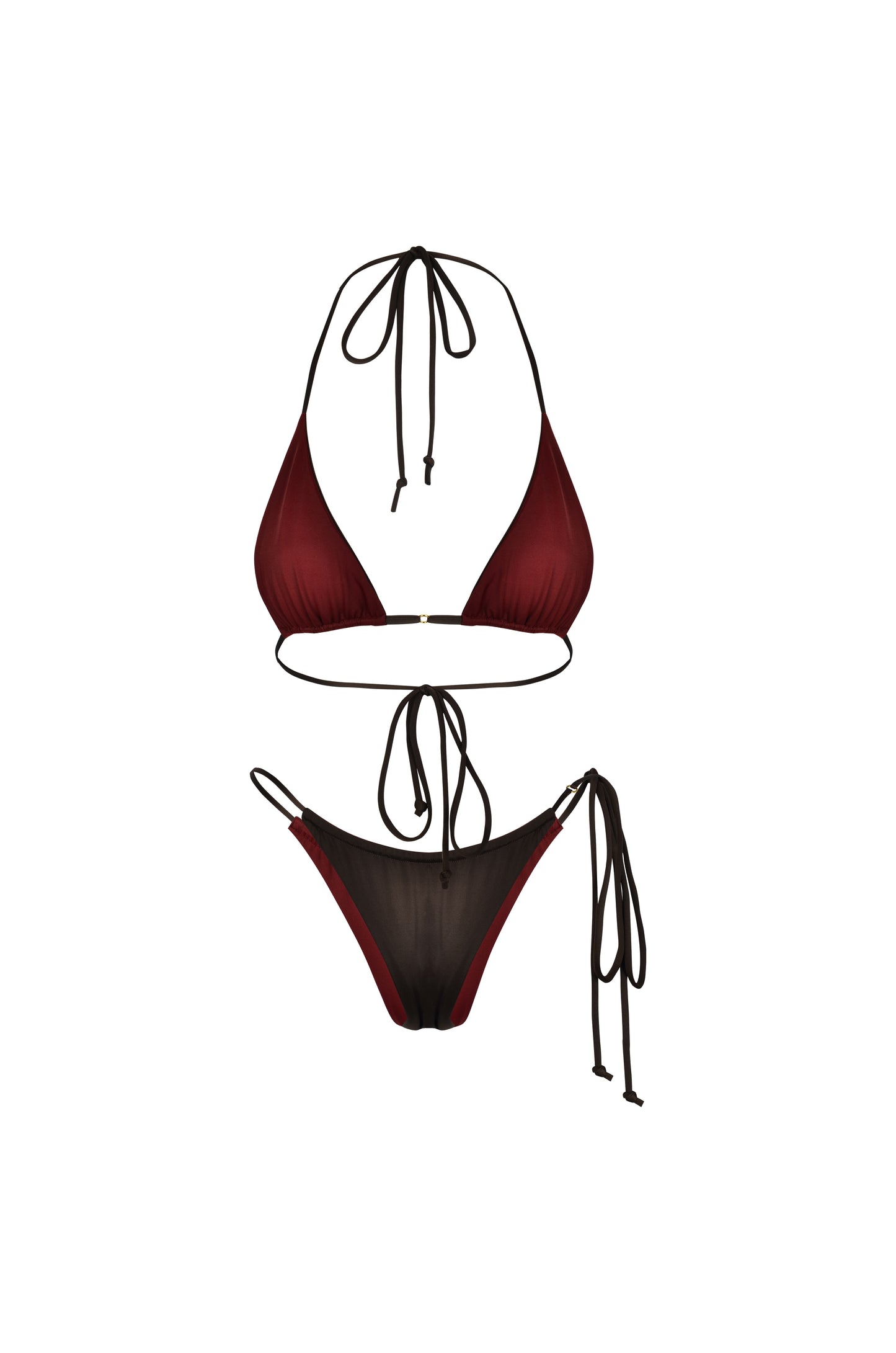 Xena Triangle Bottom Riversable Choco Rouge - essenTIALS Bali
