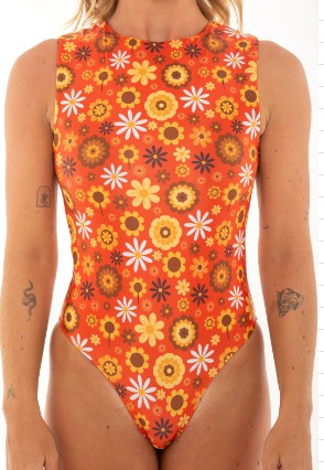 Ketut Backless One-Piece Retro Floral - essenTIALS Bali
