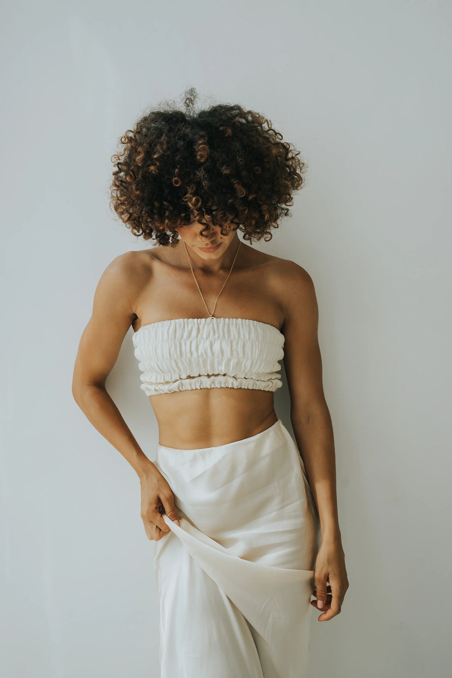 SHIBUI Concepts - Ayla Smocked Top Cream