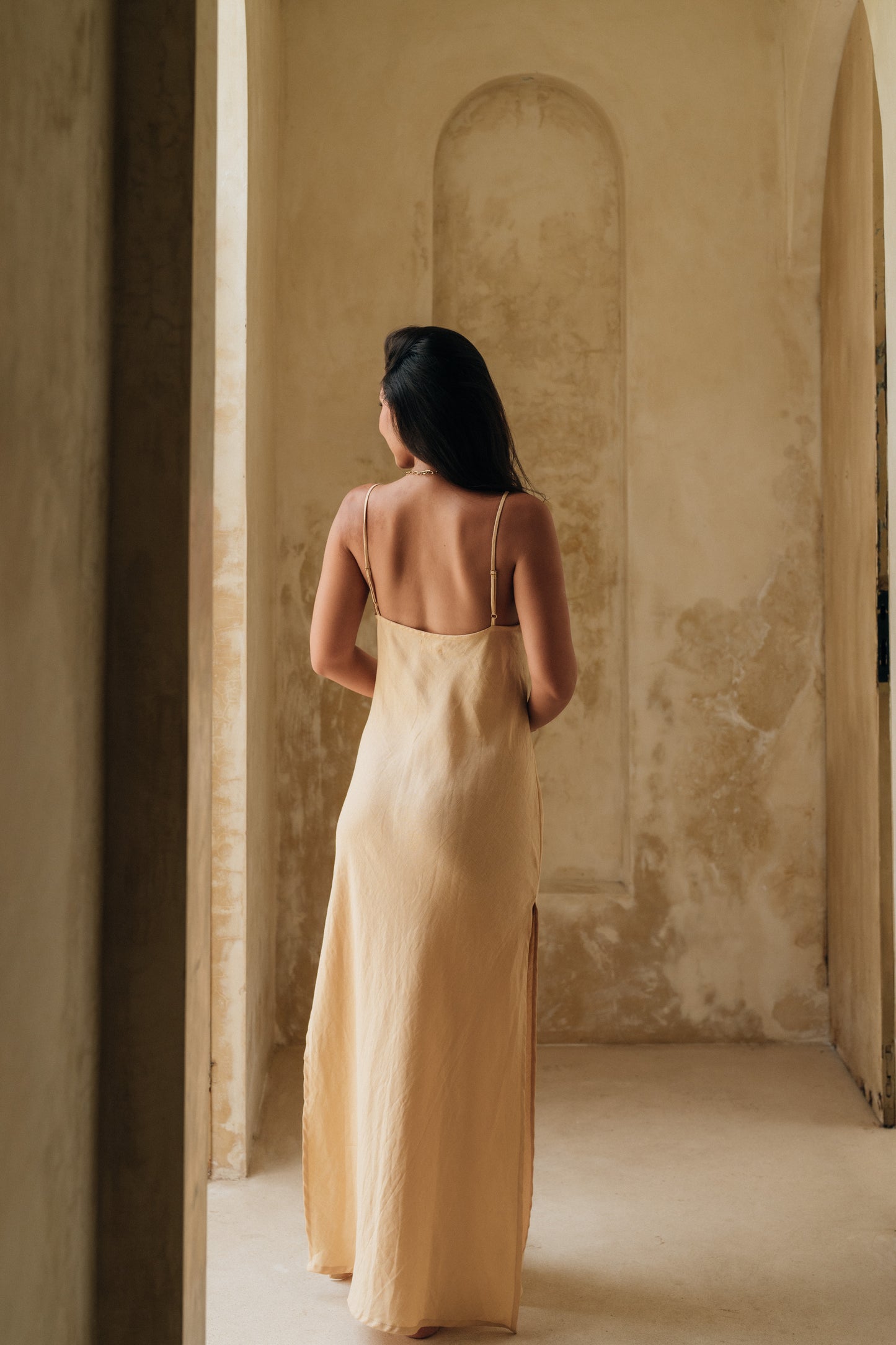 Hera Maxi Dress Muted Peach - essenTIALS Bali