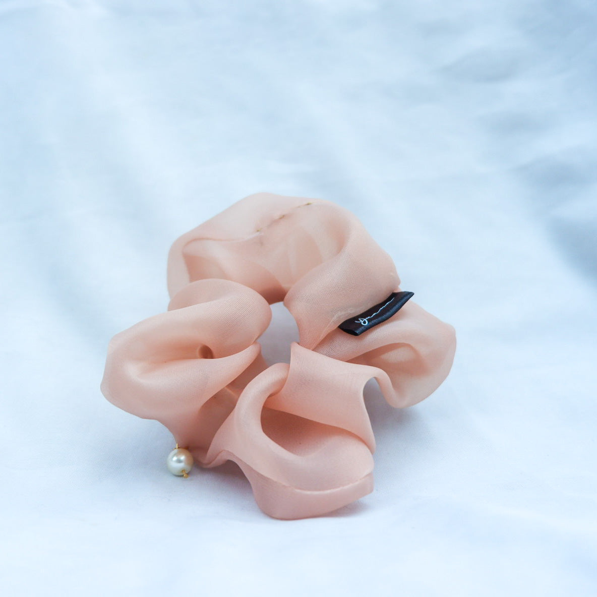 Pearl Organza Scrunchie Champagne - essenTIALS Bali