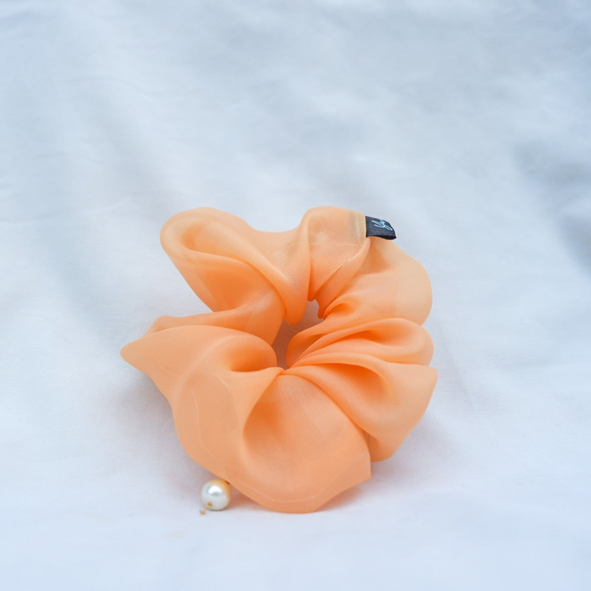Pearl Organza Scrunchie Orange - essenTIALS Bali