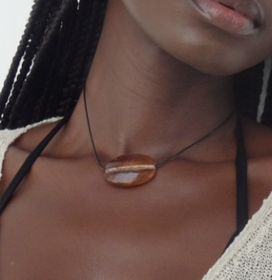 Peach Glass Oval - essenTIALS Bali