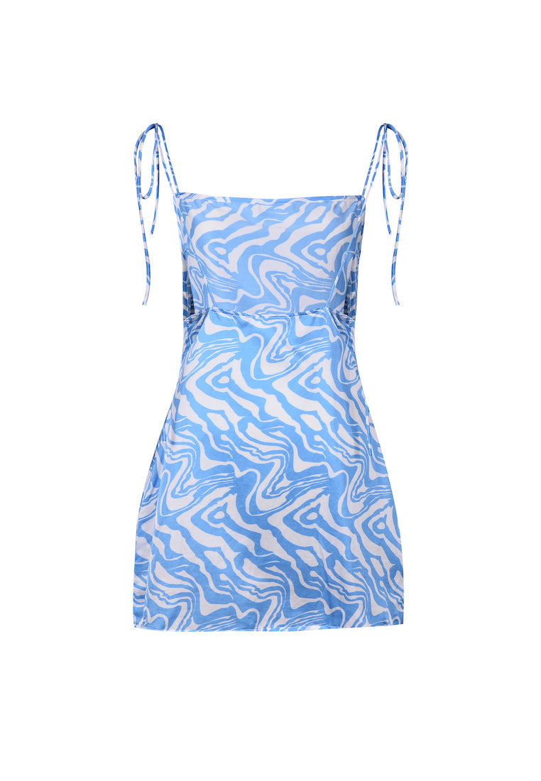 Repose Dress Blue Psychedelic - APPAREL THIS IS A LOVE SONG