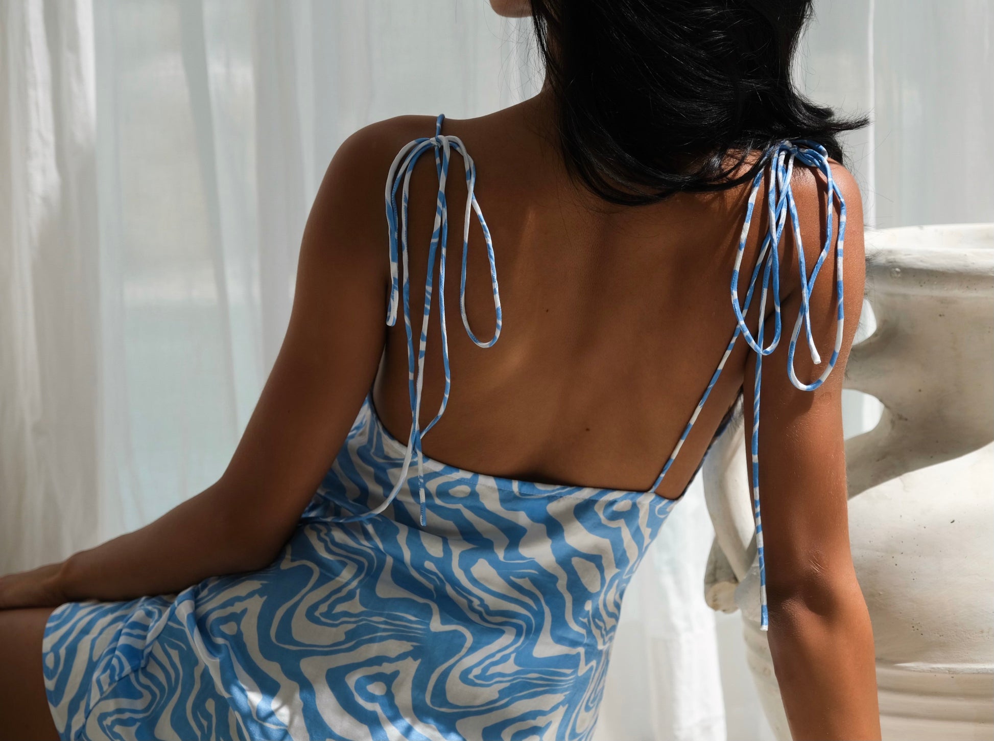 Repose Dress Blue Psychedelic - APPAREL THIS IS A LOVE SONG