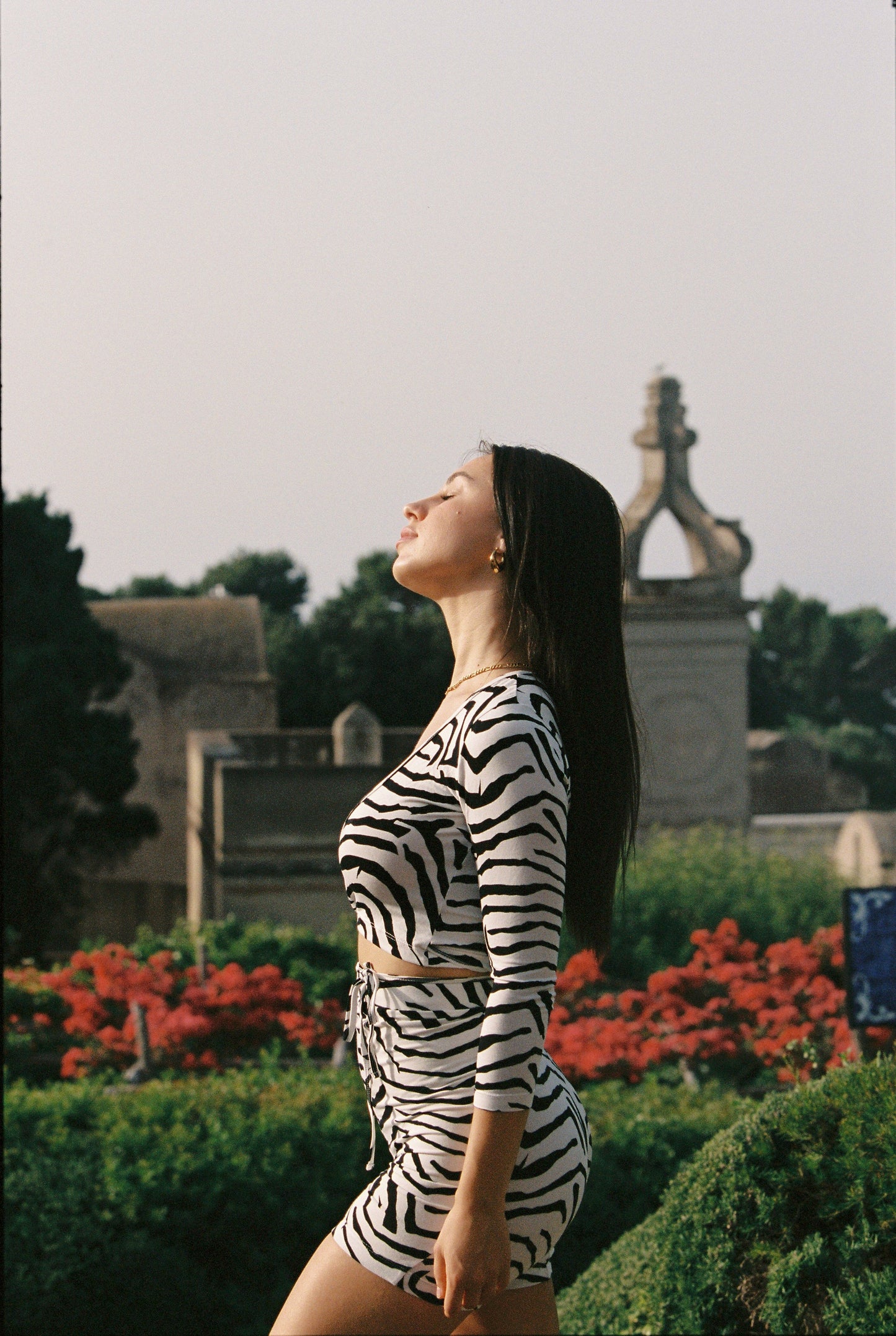 Sia Wrap Top Tiger Print - essenTIALS Bali