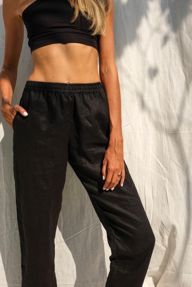 Cora Linen Pants (Midnight) - THIS IS A LOVE SONG