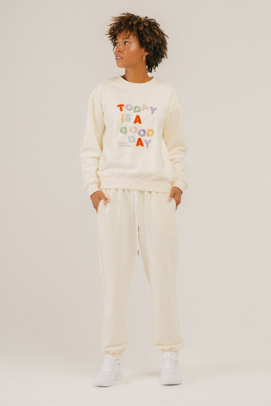 APPAREL - Today Is A Good Day Sweatshirt (Bone)