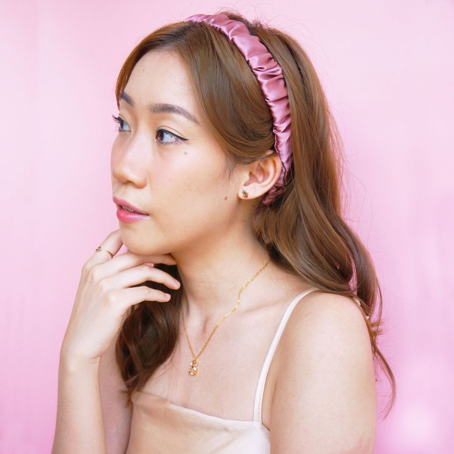 Dreamy Headband Scrunchies -Mauve Rosé - essenTIALS Bali