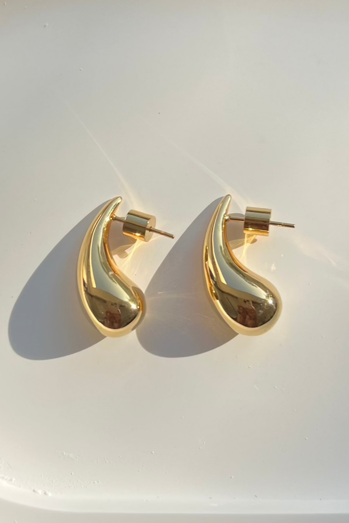 Gilded Palm - Aries Drop Gold Earrings