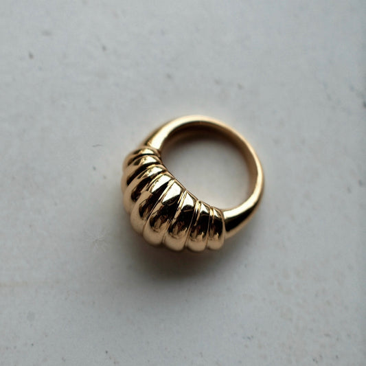 Gilded Palm - Capri Croissant Gold Ring