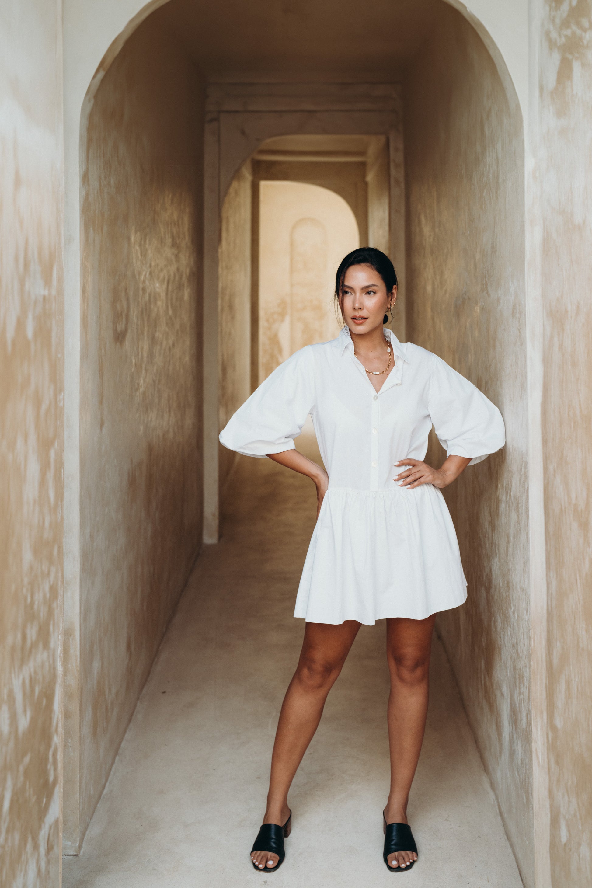 Parisienne Dress Pure White - essenTIALS Bali
