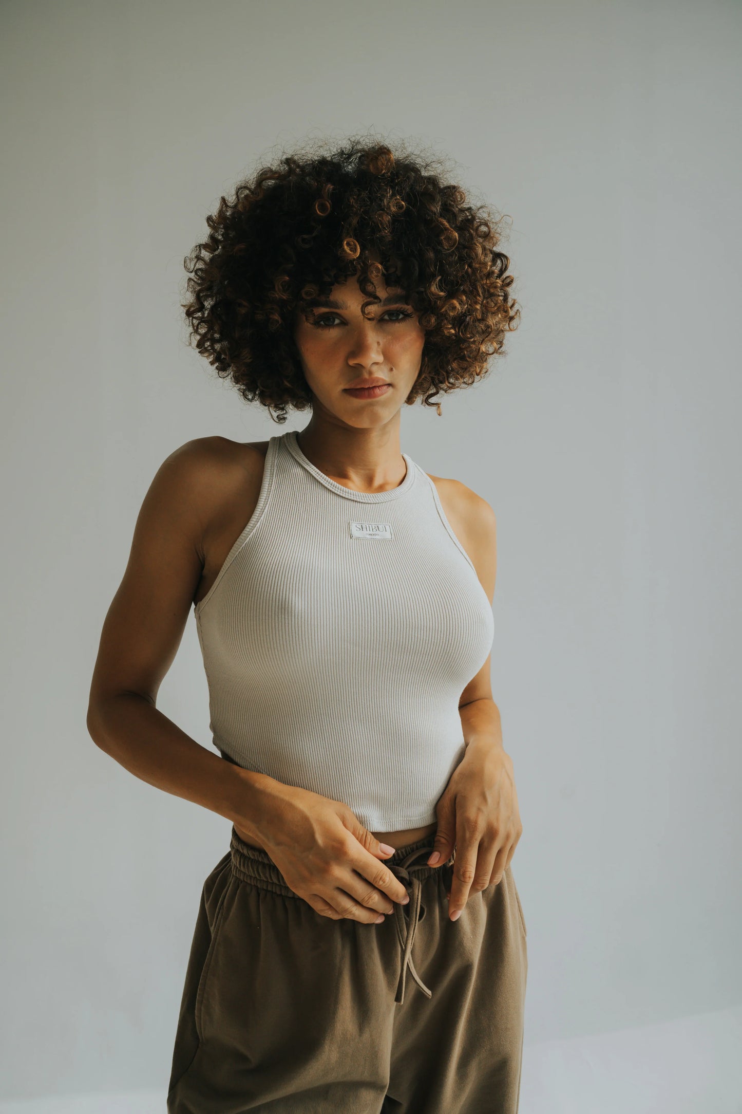 SHIBUI Concepts - Nova Ribbed Crop Top Oat