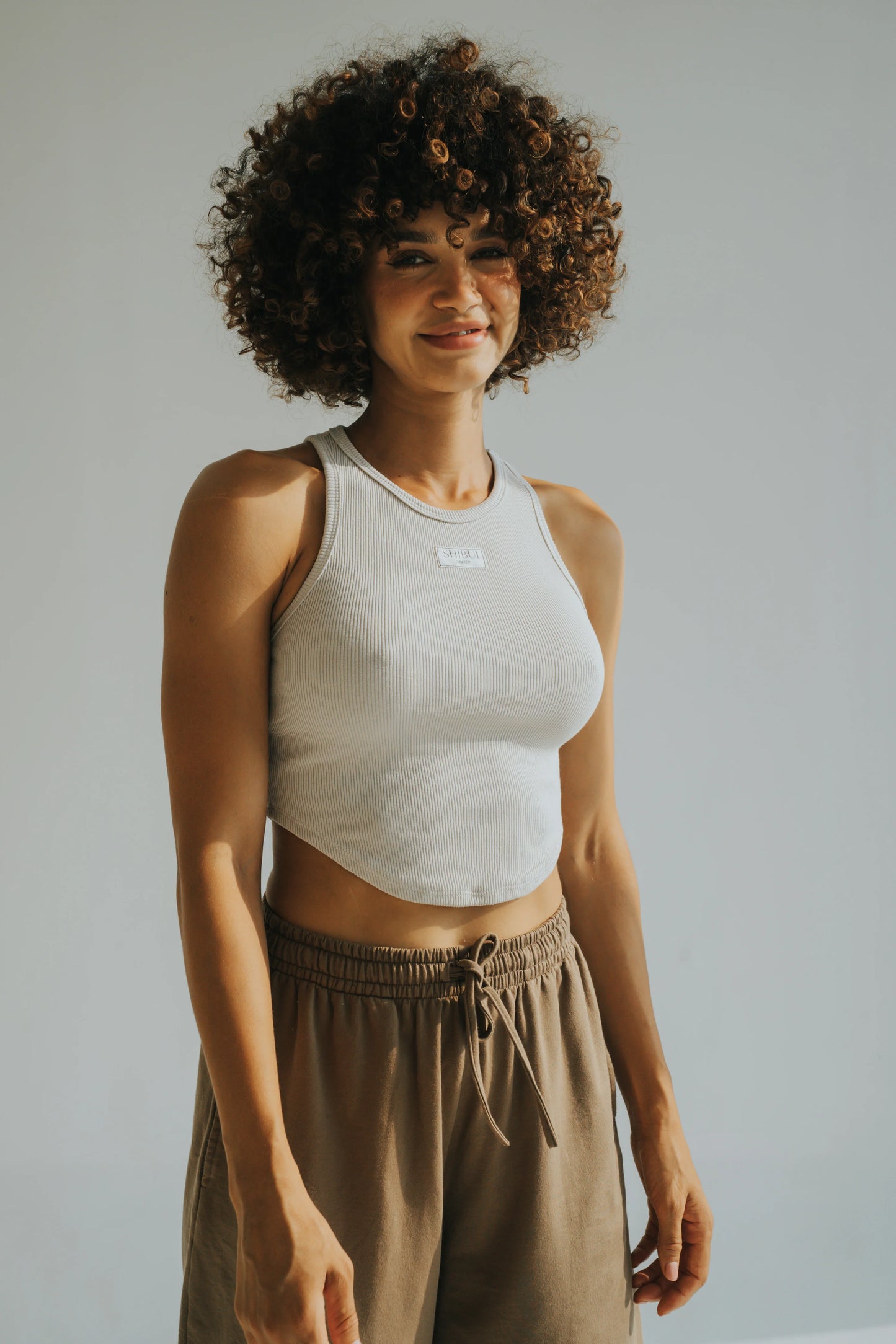 SHIBUI Concepts - Nova Ribbed Crop Top Oat