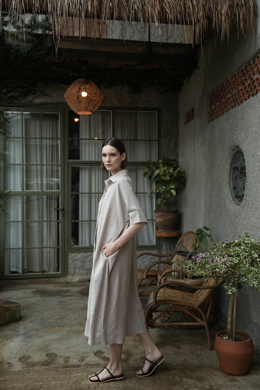 Bennih - Ignite Linen Dress Latte