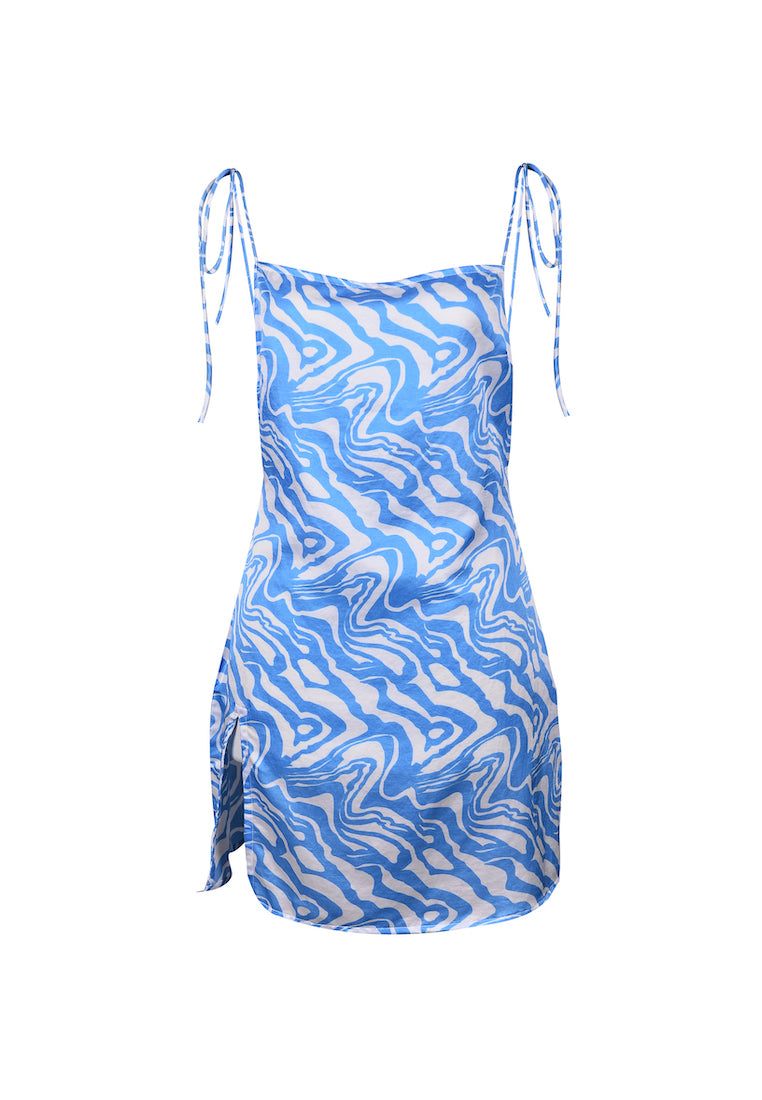 Repose Dress Blue Psychedelic - APPAREL THIS IS A LOVE SONG